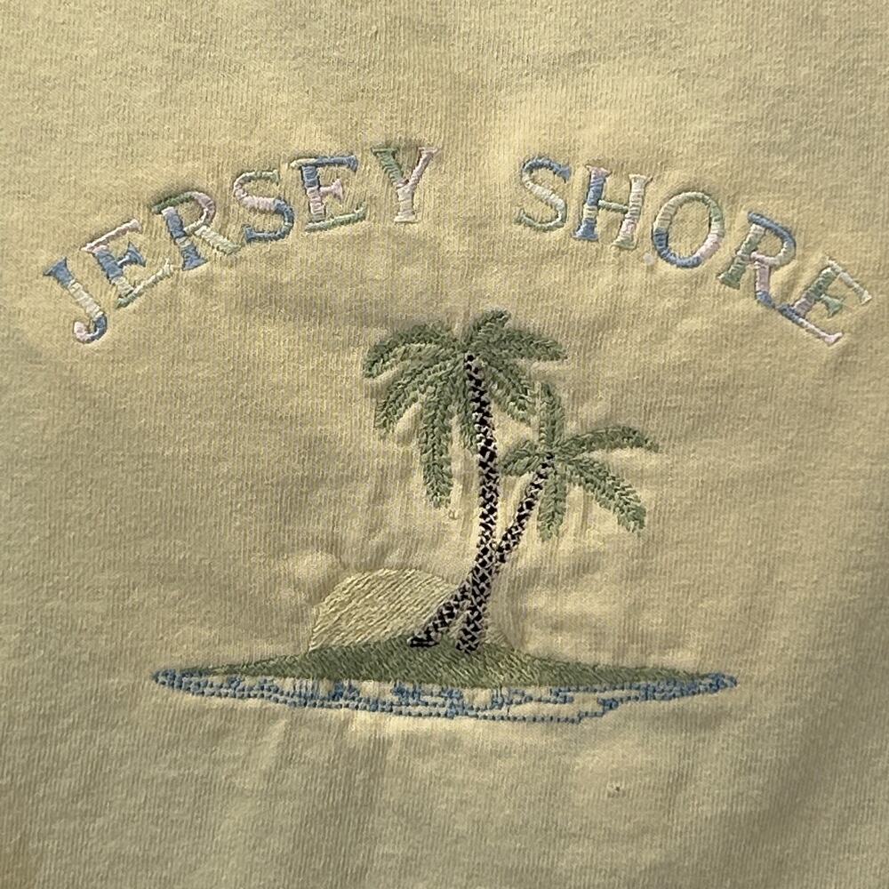 Vintage 90s Jersey Shore Cover Up T Shirt New Jersey Yellow Unisex One Size 2XL - Picture 6 of 9